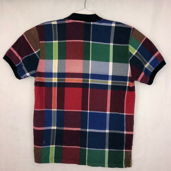 Vintage 90s Chaps Red Blue Ralph Lauren Polo Shirt Men's Size Large - Picture 2 of 3